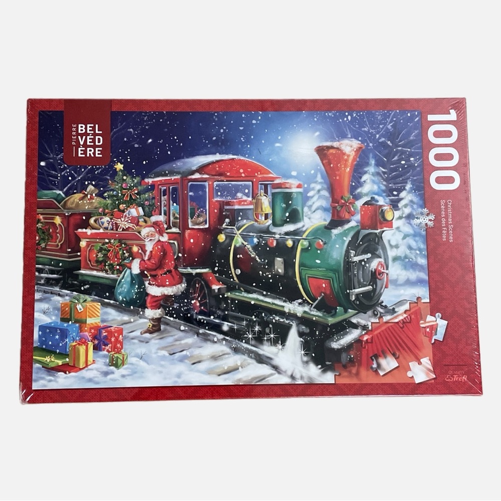 Trefl Jigsaw Puzzle 1000 pc Christmas Scenes Santa Train Pierre Belvedere Sealed